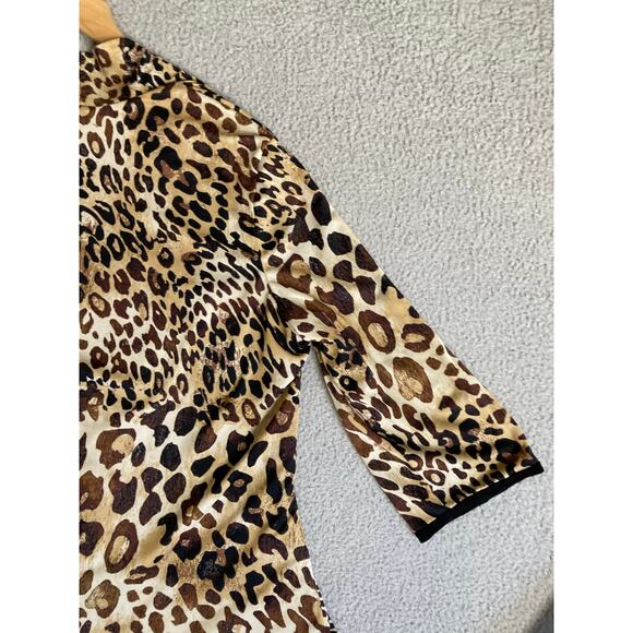 Vintage Slinky Brand Tank Top Jacket Set 1X Matching Animal Leopard Stretch USA - Picture 11 of 16